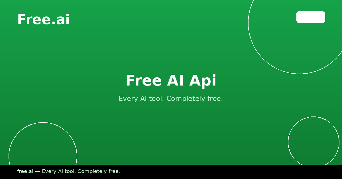 Free.ai API - Access 400+ AI Tools