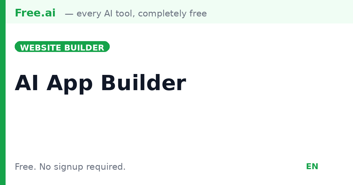 Free AI App Builder | Free.ai