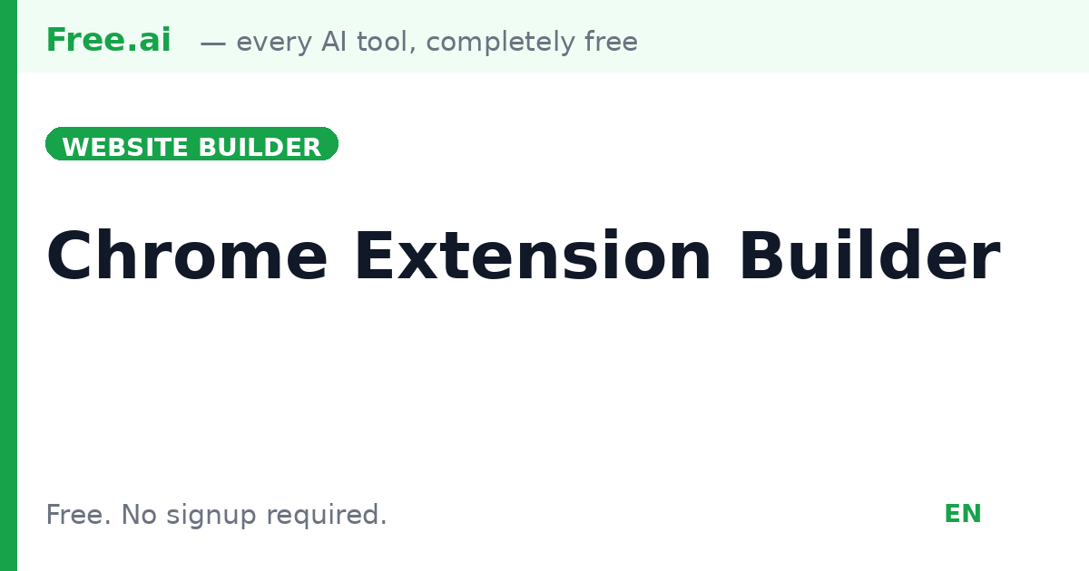 Free AI Chrome Extension Builder | Free.ai