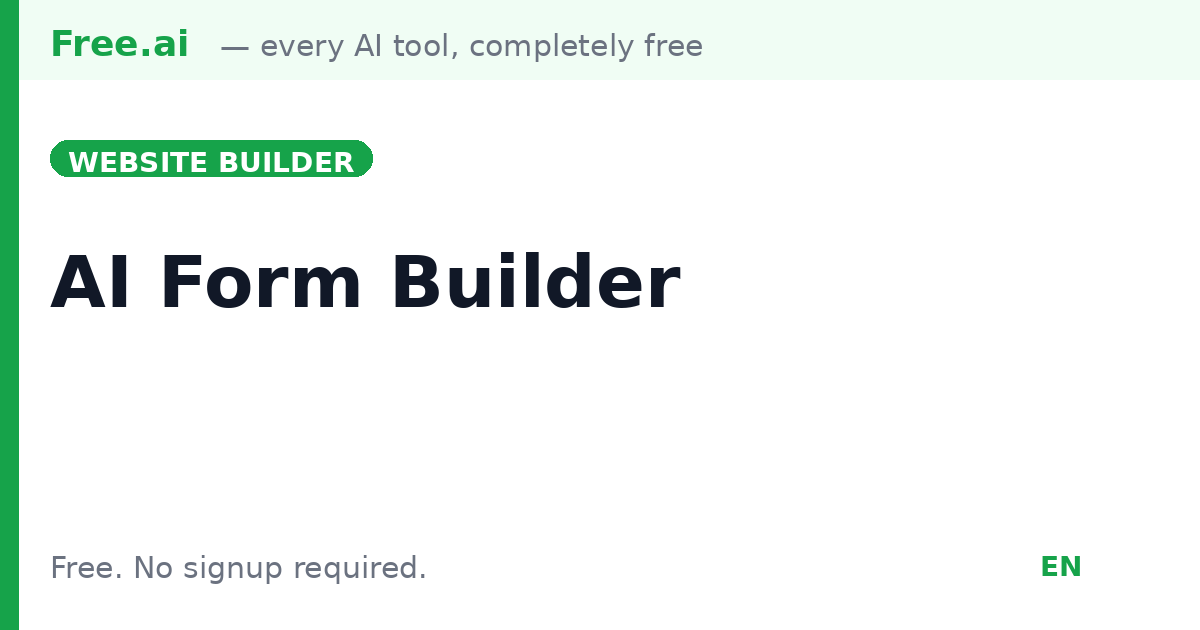 Free AI Form Builder | Free.ai