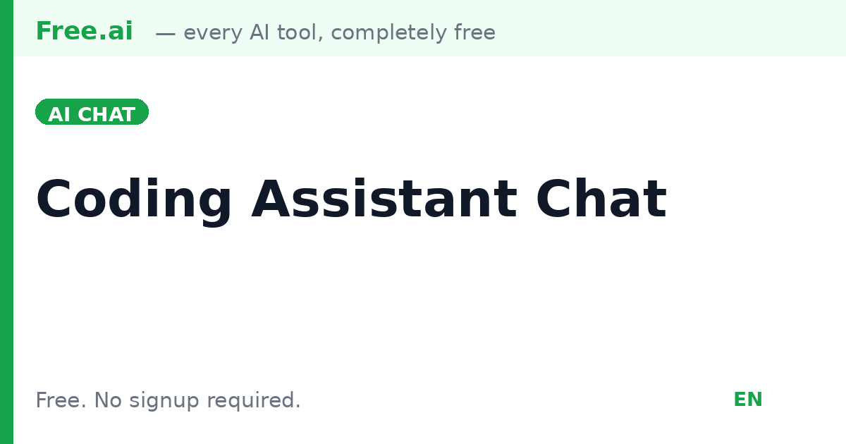 Free AI Coding Assistant Chat | Free.ai