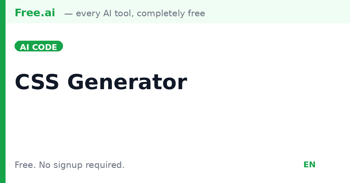 Free AI CSS Code Generator | Free.ai