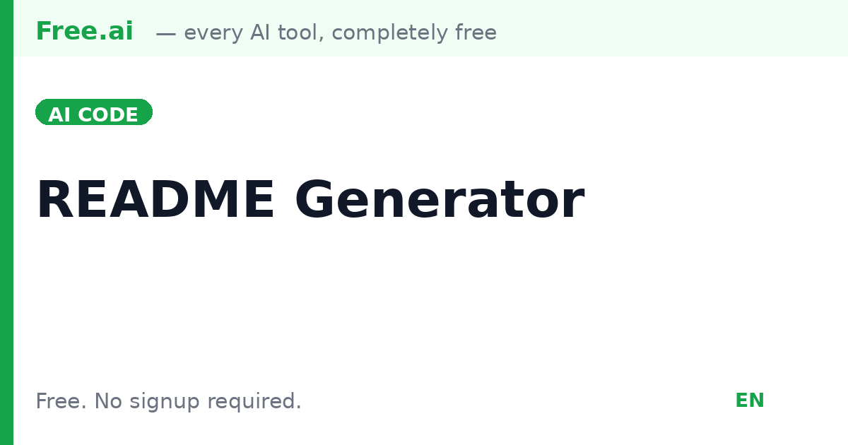 Free AI README Generator | Free.ai