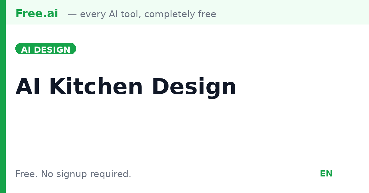 Free AI Kitchen Design | Free.ai