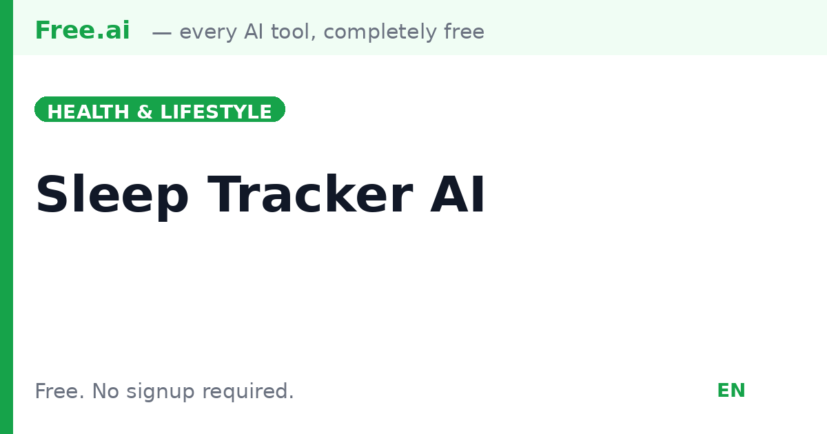 Sleep Mapmachine Free AI Sleep Tracker | Free.ai
