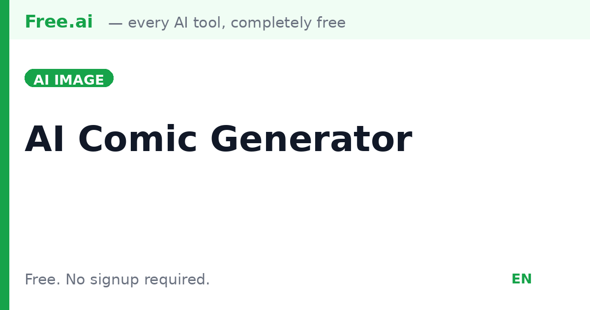 Free AI Comic Generator | Free.ai