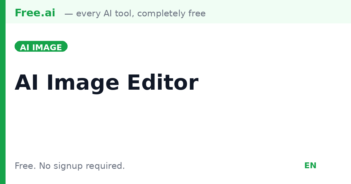 Free AI Image Editor - Prompt-Driven Edit with Kontext & Seedream | Free.ai