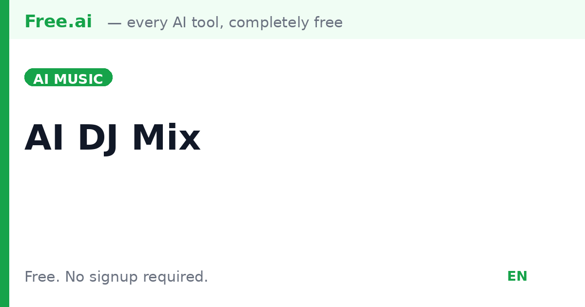 Free AI DJ Mix Generator | Free.ai
