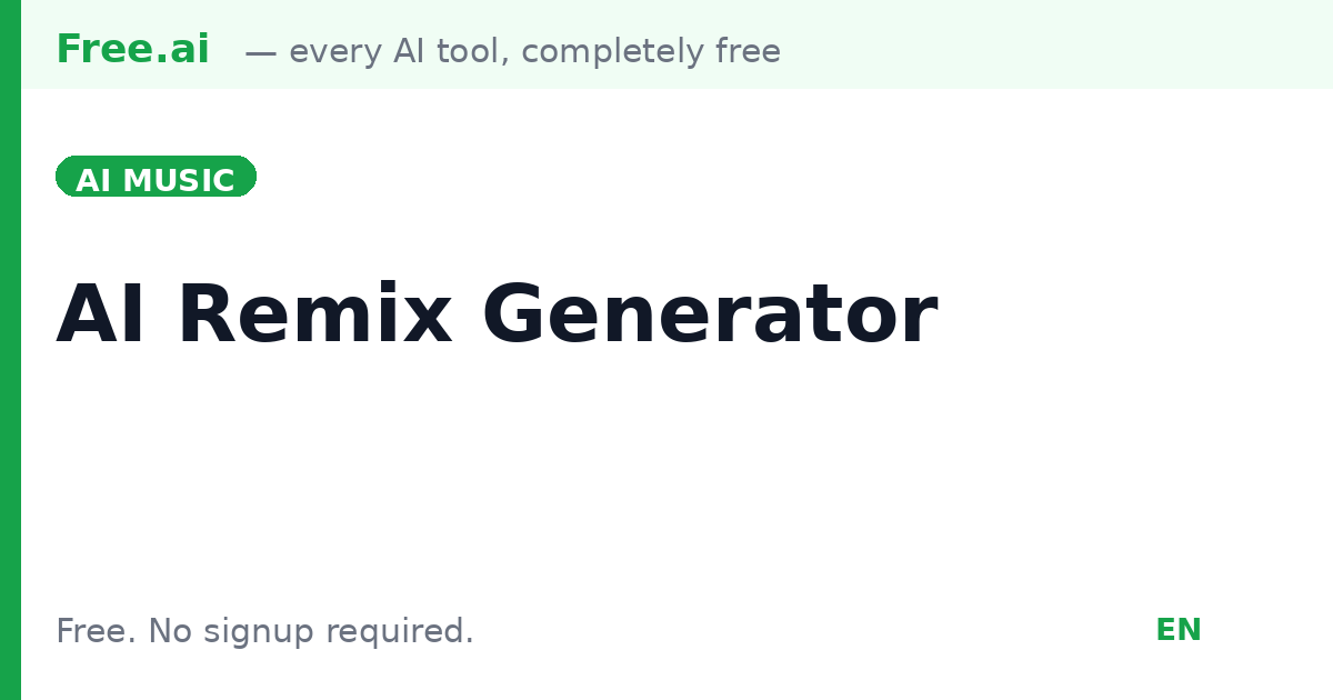 Free AI Remix Generator | Free.ai
