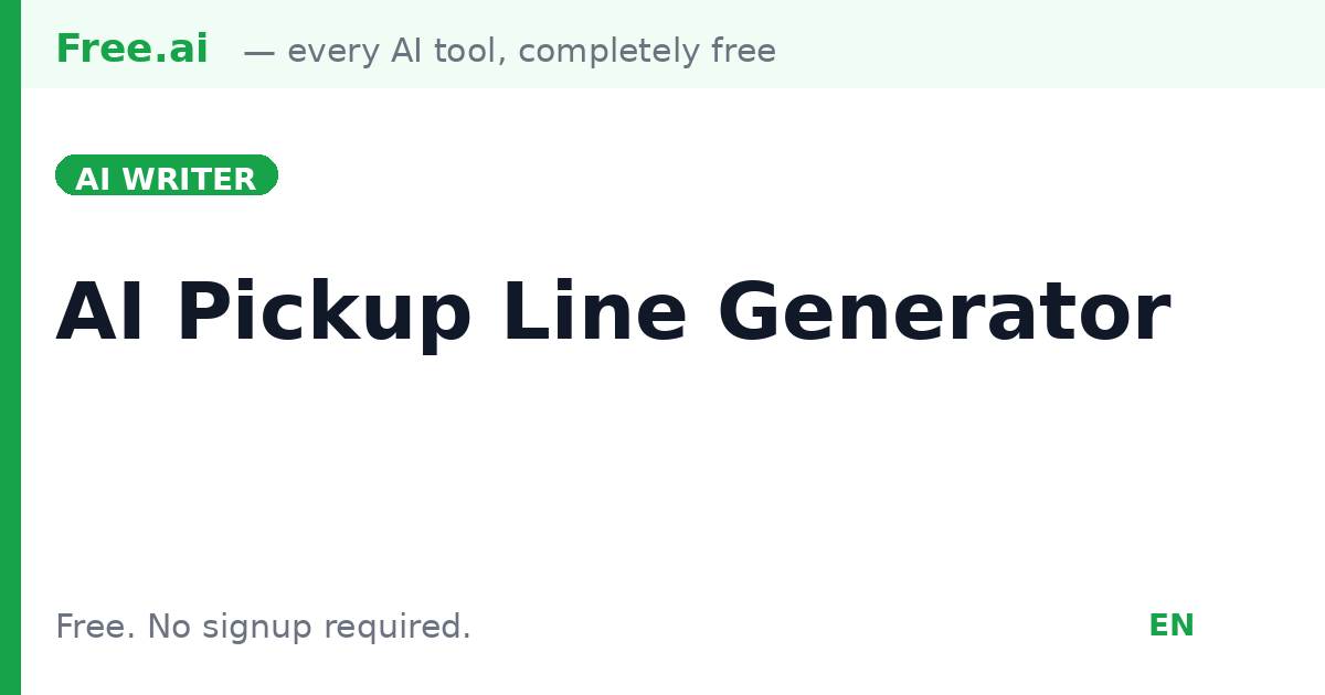 Free AI Pickup Line Generator | Free.ai