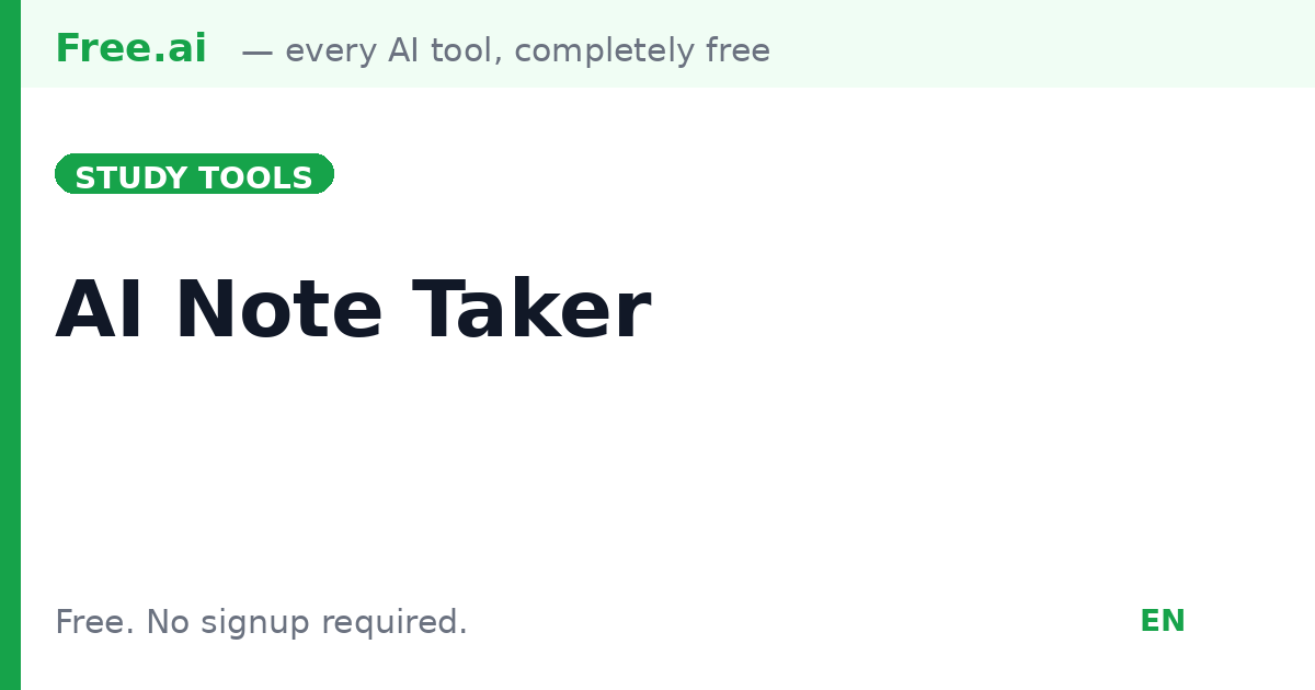 Free AI Note Taker | Free.ai