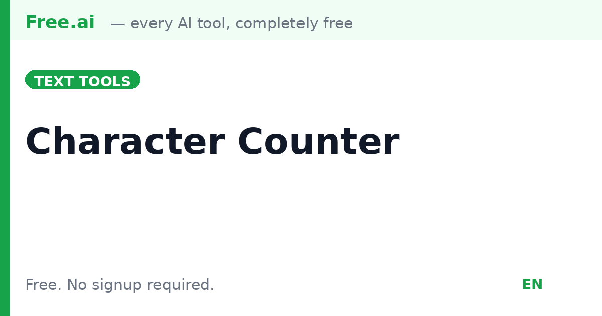 Free AI Character Counter | Free.ai