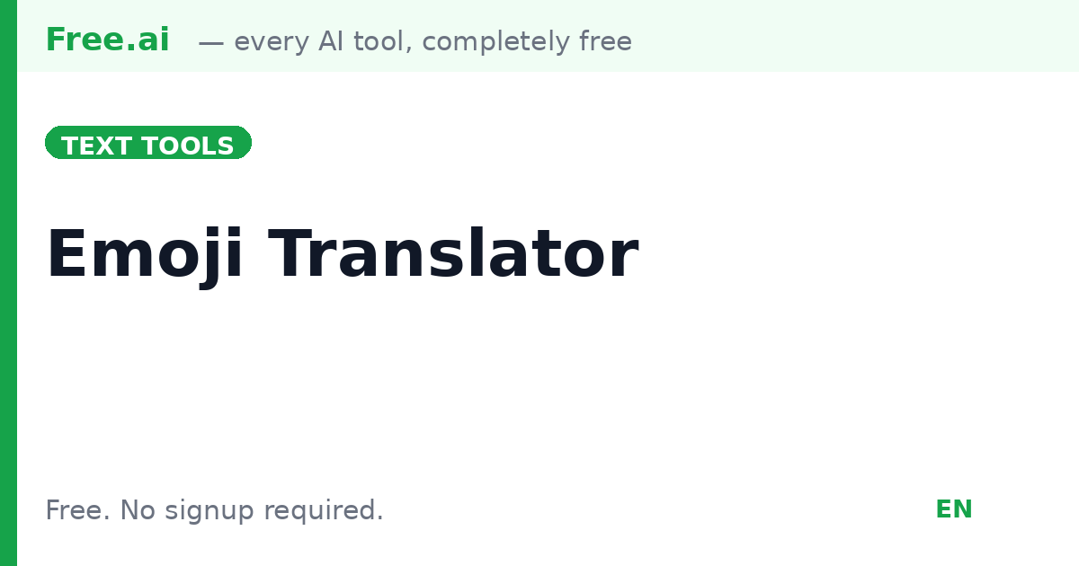 Free AI Emoji Translator | Free.ai