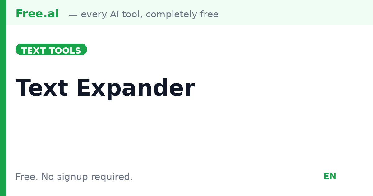 Free AI Text Expander | Free.ai