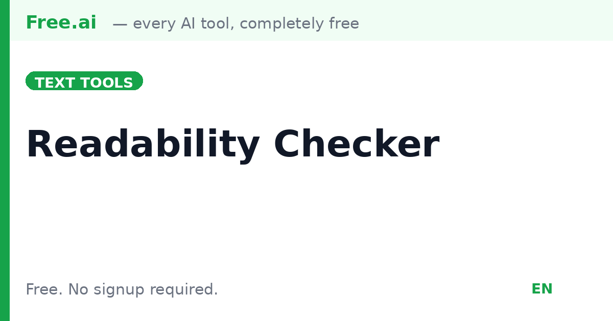 Free AI Readability Checker | Free.ai
